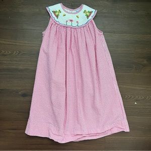 Remember Nguyen, 3T pink white seersucker smock dress